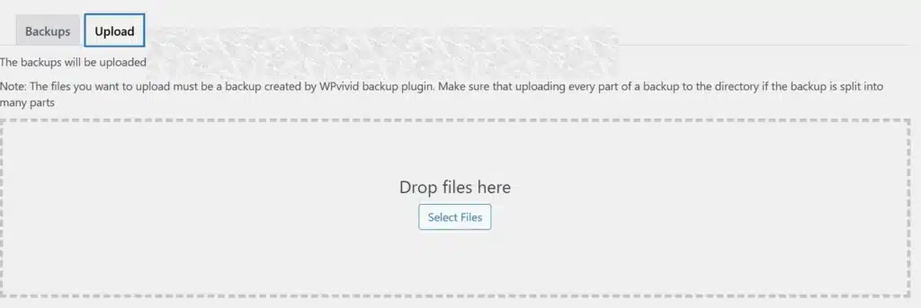 WPvivid plugin screenshot restoring a website